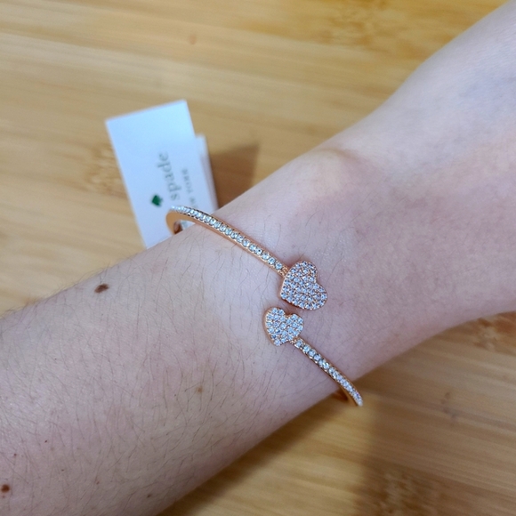 kate spade Accessories - (BNWT) Kate Spade Heart Hinge Cuff Bangle